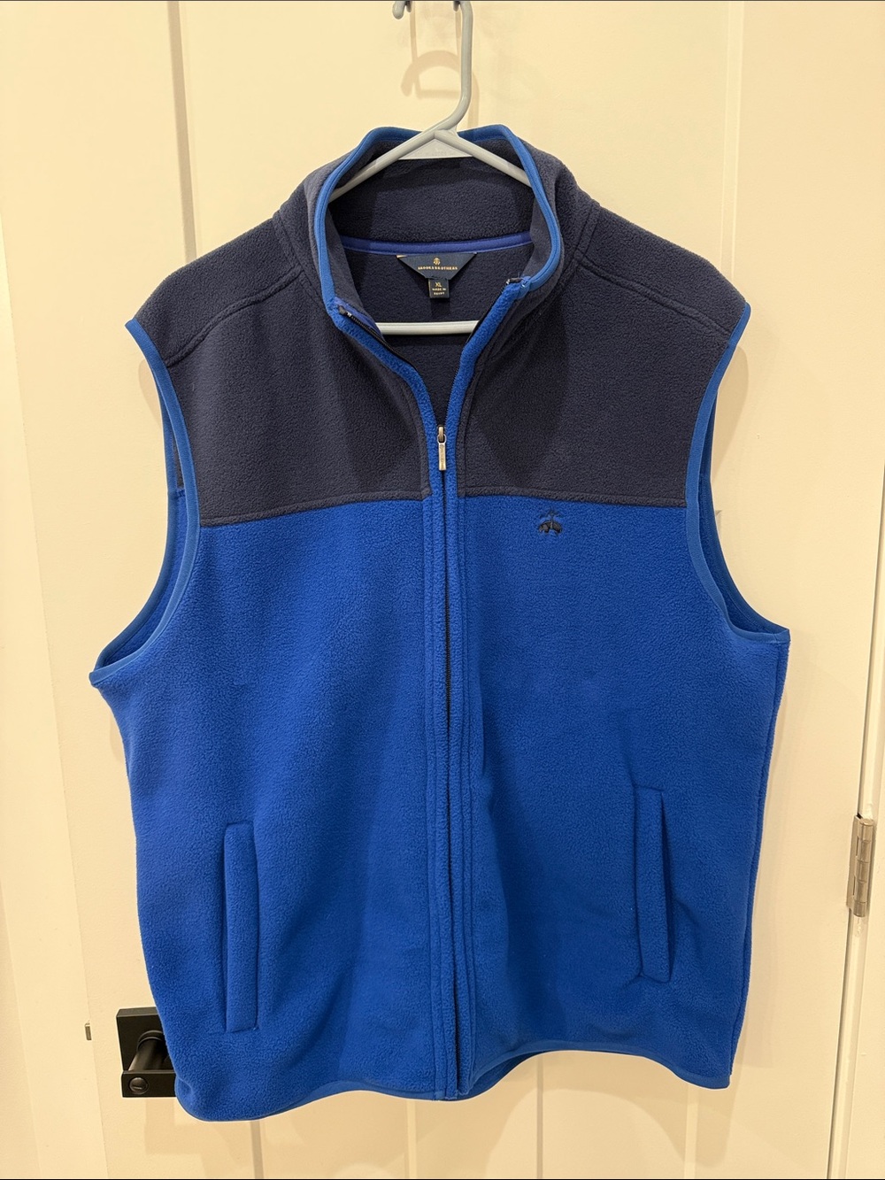 Men's Brooks Brothers Fleece Vest - Blue/Navy